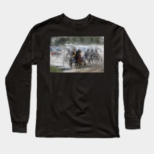 harness horse cart racing - Pencil, Original Long Sleeve T-Shirt